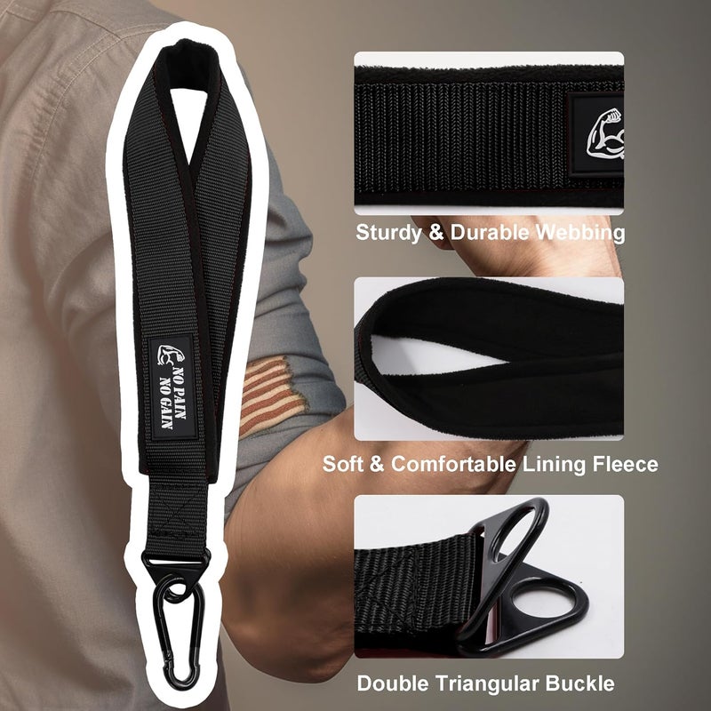 Lights Mountain Arm Wrestling Training Strap Belt Hand Grip Arm Finger Forearm Exerciser Strengthener for Cable Machine and Free Weight - Image 3